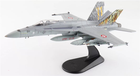 HOBBY MASTER F/A-18C Swiss AF 2003 Tiger Meet J-5011 Staffel 11 Swiss Air Force 1:72 Aircraft Pre-built Model