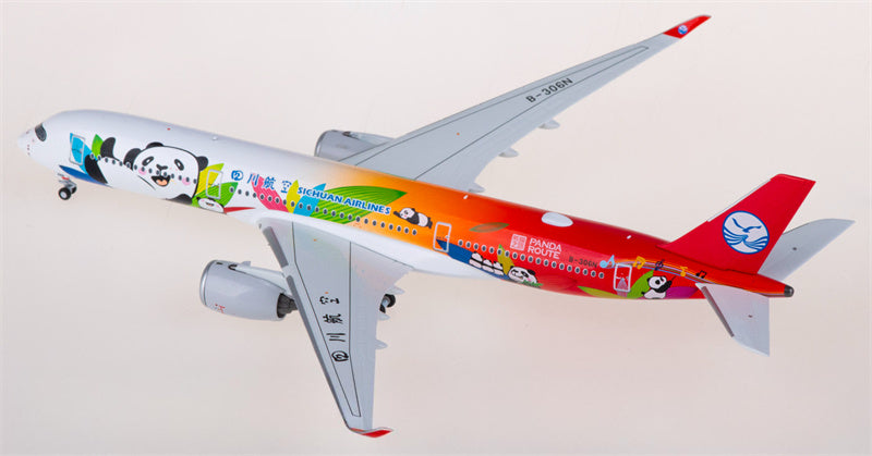 NG Models Sichuan Airlines Airbus A350-900 B-306N 1:400 Diecast Model view 3