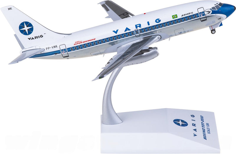JC Wings VARIG for Boeing 737-200 PP-VMK 1:200 Airplane Pre-built  Airliner Model Display