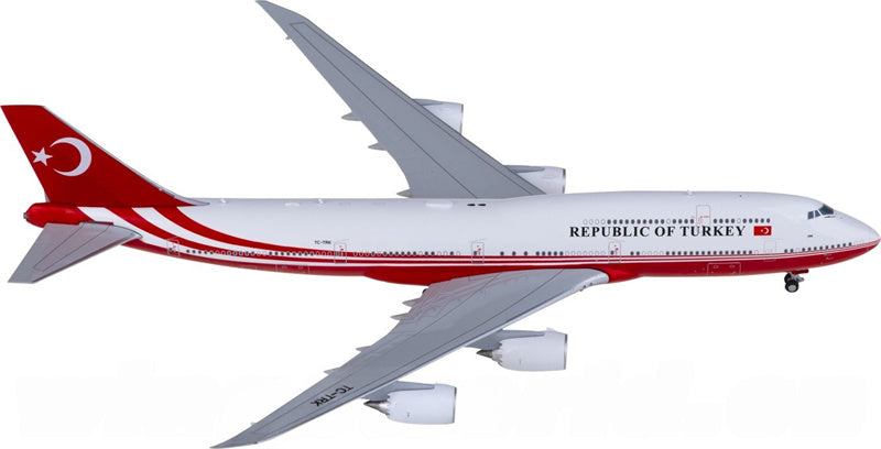 JC Wings Turkey Government Boeing 747-8 BBJ TC-TRK 1:400 Aircraft Pre-built  Airliner Model Display