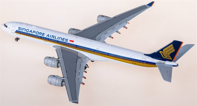 Hxmodels Singapore Airlines Airbus A340-500 9V-SGA flaps down 1:400 Diecast Model view 3