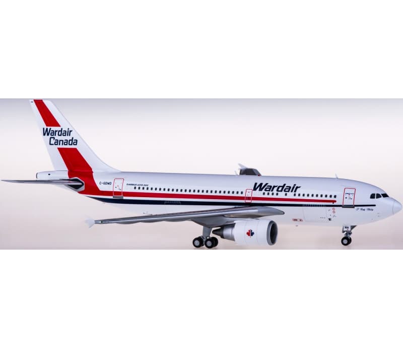 JC Wings Wardair Airbus A310-300 C-GDWD 1:200 Aircraft Pre-built  Airliner Model Display