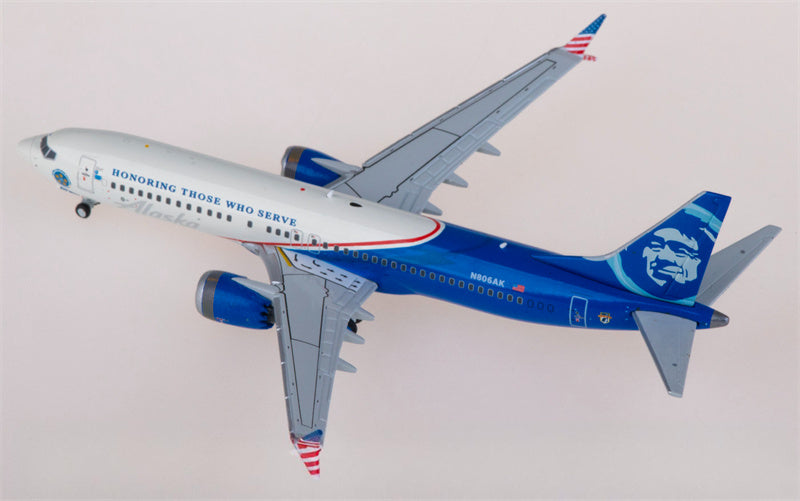 Geminijets Alaska Airlines Boeing 737 MAX 8 N806AK 1:400 Diecast Model view 2