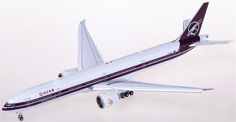 JC Wings Qatar Boeing 777-300ER A7-BAC Flaps Down 1:400 Diecast Model view 1