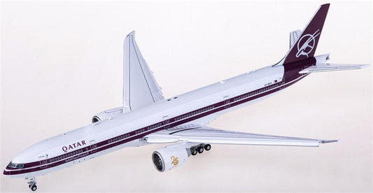 JC Wings Qatar Boeing 777-300ER A7-BAC Flaps Down 1:400 Diecast Model view 1