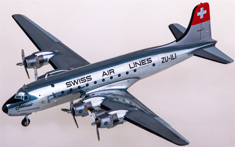 Herpa Swissair Douglas DC-4 ZU-ILI 1:200 Diecast Model view 2