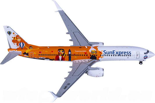 JC Wings SunExpress Boeing 737-800 TC-SPF 1:400 Diecast Model view 1