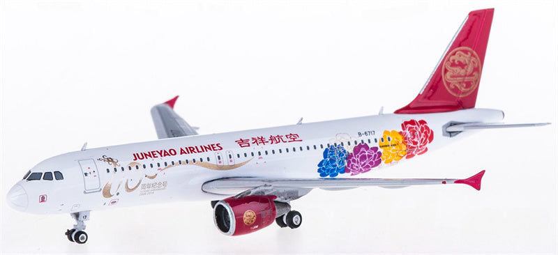 Phoenix Juneyao Airlines Airbus A320 B-6717 10 Years Anniversary 1:400 Diecast Model view 1