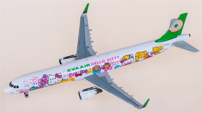 HYJLwings 1:400 EVA Air Airbus A321 B-16207 Model