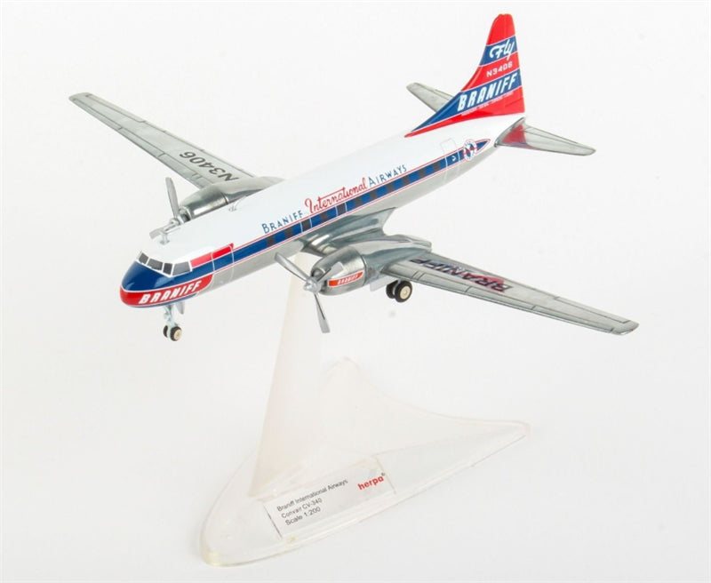Herpa 1:200 Braniff International Airways  Convair  N3406  DIECAST Model