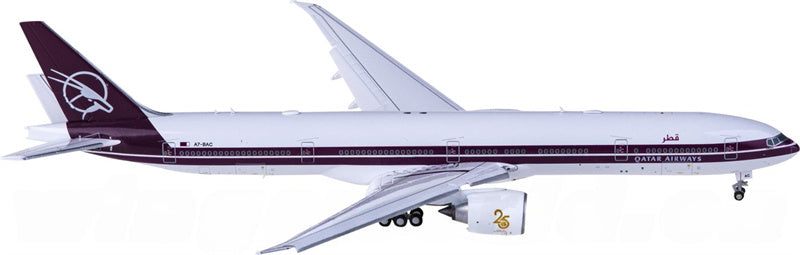 JC Wings Qatar Boeing 777-300ER A7-BAC Flaps Down 1:400 Diecast Model view 3