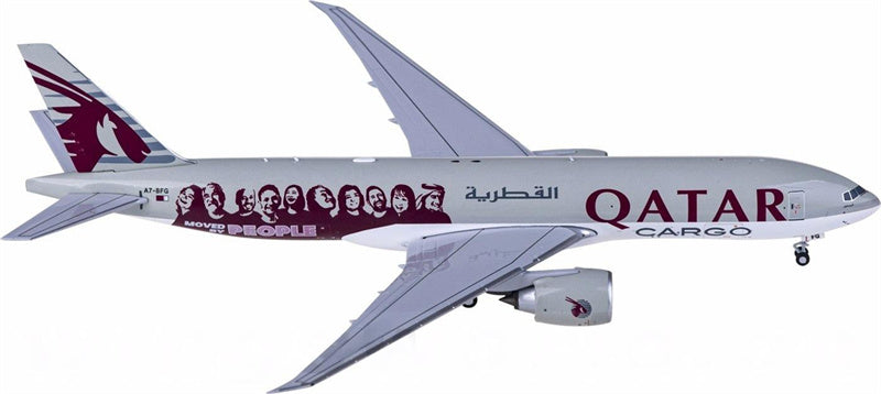 NG Models Qatar Cargo Boeing 777F A7-BFG 1:400 Diecast Model view 1
