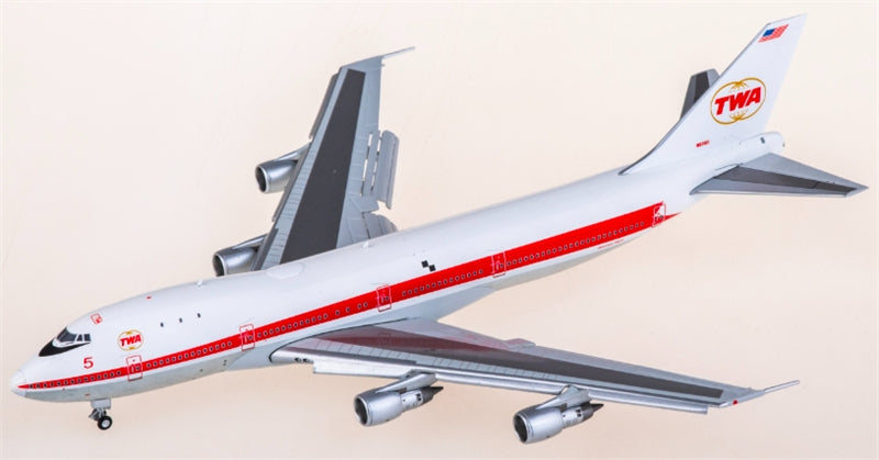Patriot TWA for Trans World Airlines for Boeing 747-100 N93101 flaps down 1:400 Aircraft Pre-built  Airliner Model Display