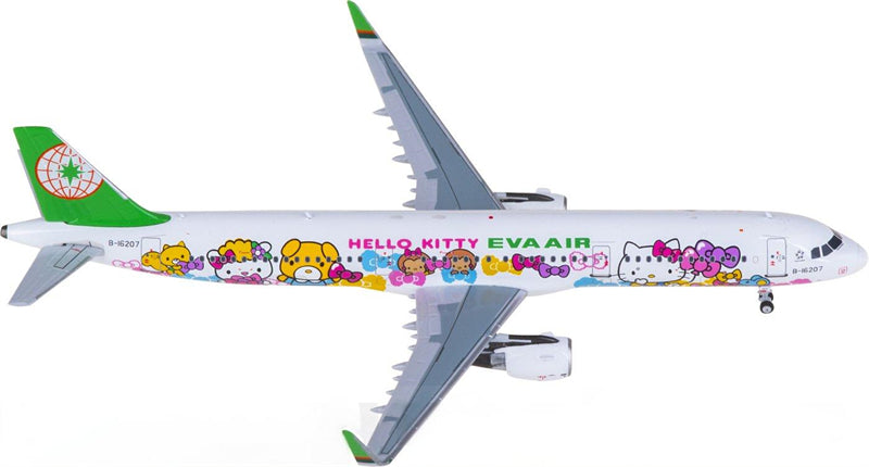 HYJLwings 1:400 EVA Air Airbus A321 B-16207 Model