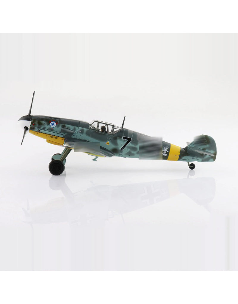 HOBBY MASTER Spanish Air Force BF 109F-2 2 Escuadrilla Azulm 1:48 Model 1942  Cabo Mecanico Zaro Black 7