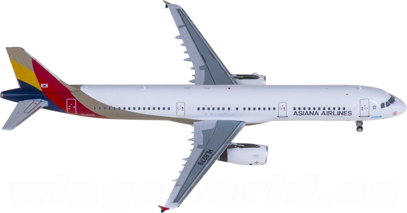 NG Models Asiana for Airbus A321 HL8279 1:400 Airplane Pre-built  Airliner Model Display