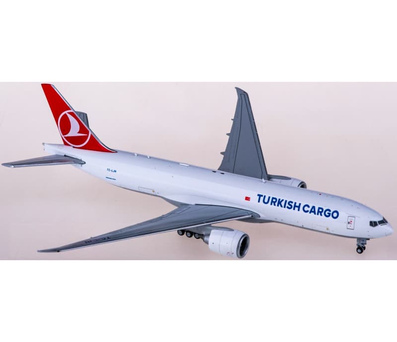 JC Wings Turkish cargo Boeing 777-200LRF TC-LJN 1:400 Aircraft Pre-built  Airliner Model Display