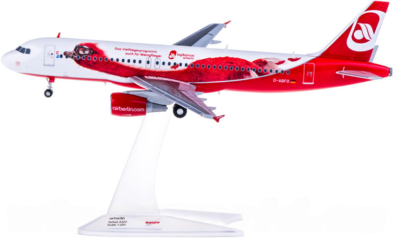 Herpa Air Berlin Airbus A320 D-ABFO Top Bonus 1:200 ABS Model view 1