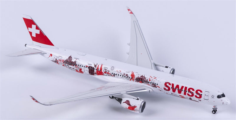 NG Models Swiss Airbus A350-900 HB-IFA 1:400 Diecast Model view 1