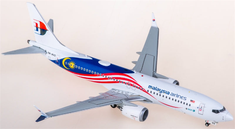 JC Wings Malaysia Airlines Boeing 737 MAX 8 9V-MVD 1:200 Diecast Model view 1