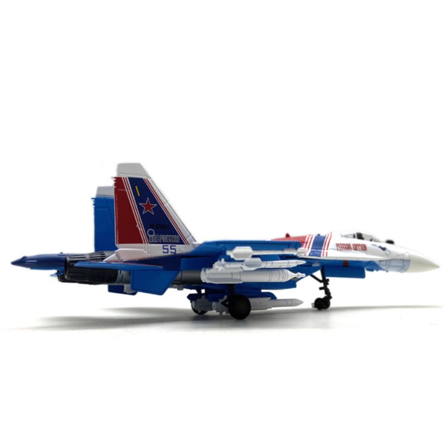 FLOZ Russian Warriors Performance Team Super Flanker SU-35 #55 Performance Aircraft 1:100 Aircraft Pre-built Model