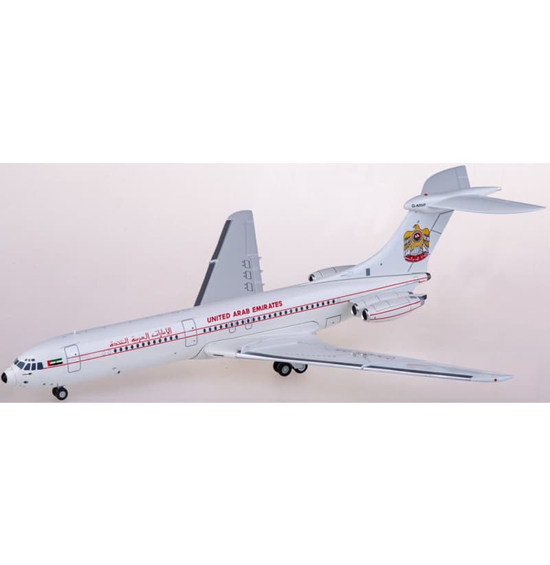 JC Wings UNITED ARAB EMIRATES charter plane Vickers VC10 G-ARVF 1:200 Aircraft Pre-built  Airliner Model Display