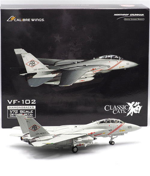 CALIBRE WINGS F-14A VF-102 DIAMONBACKS BUNO 159466 USS AMERICA 1:72 Aircraft Pre-built Model