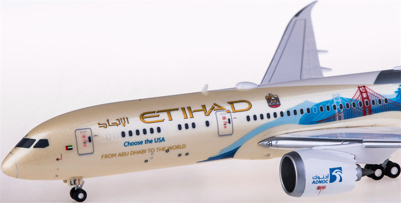 Herpa Etihad Airways Boeing 787-9 Dreamliner A6-BLE Choose the USA 1:200 ABS Model view 2