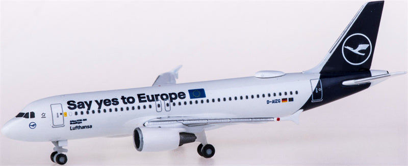 Herpa Lufthansa for Airbus A320 D-AIZG Say yes to Europe 1:500 Airplane Pre-built  Airliner Model Display