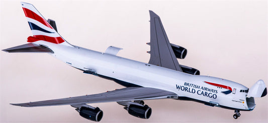 JC Wings British Airways World Cargo Boeing 747-8F G-GSSE Interactive 1:400 Diecast Model view 1