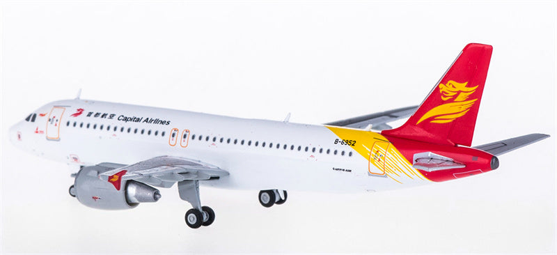 JC Wings Capital Airlines for Airbus A320 B-6952 1:400 Airplane Pre-built  Airliner Model Display