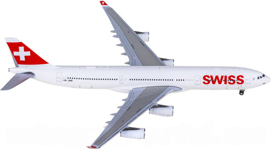 JC Wings 1:400 Swiss Airbus A340-300 HB-JMB Diecast Model view 1