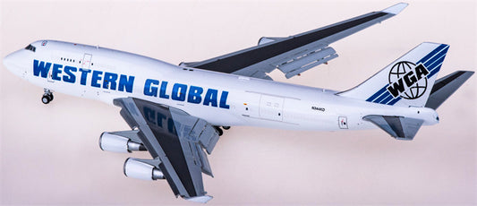Geminijets Western Global Boeing 747-400 N344KD Flaps Down 1:400 Diecast Model view 1