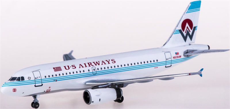 AeroClassics US Airways for Airbus A319 N828AW America West Painting 1:400 Aircraft Pre-built  Airliner Model Display