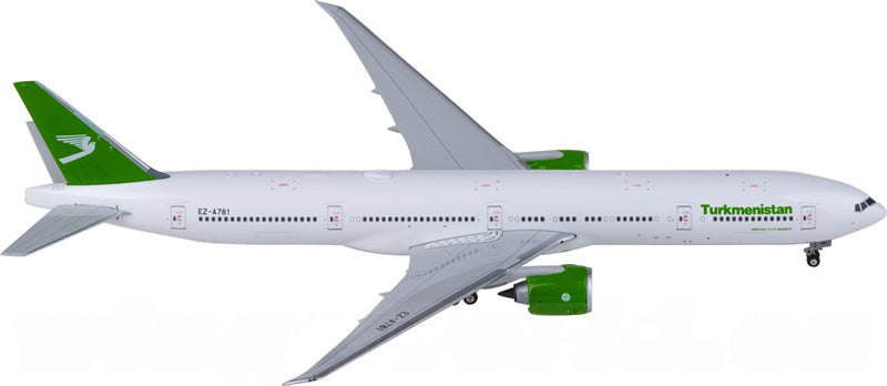 Phoenix Turkmenistan Airlines Boeing 777-300ER EZ-A781 1:400 Diecast Model view 3