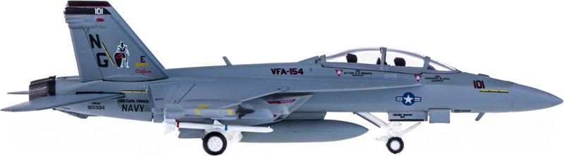 Hogan US Navy for Boeing F/A-18F VFA-154 Black Knights NG101 1:200 Airplane Pre-built  Airliner Model Display