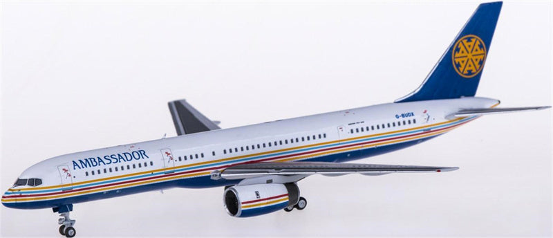 NG Models Ambassador Airways Boeing 757-200 G-BUDX 1:400 Airplan Diecast Model view 1