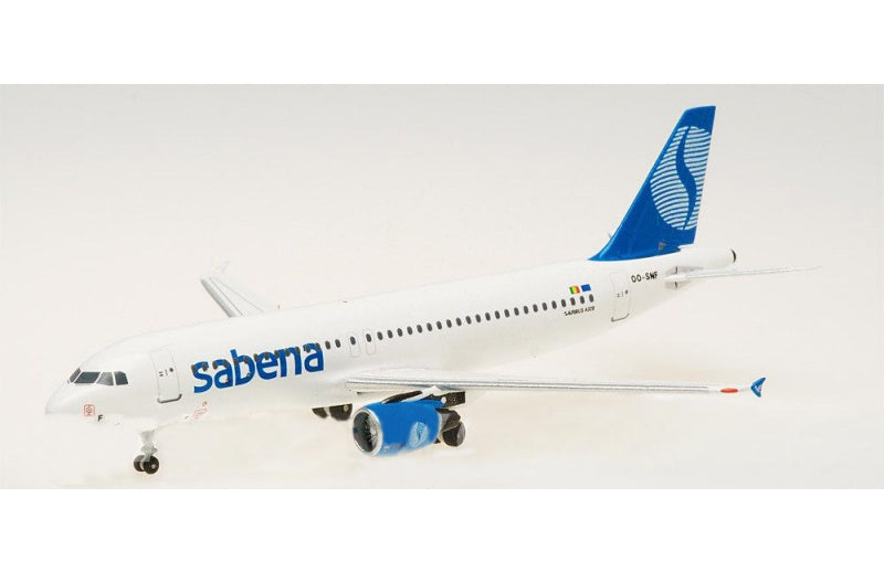 AeroClassics Sabena Airbus A320 OO-SNF 1:400 Aircraft Pre-built  Airliner Model Display
