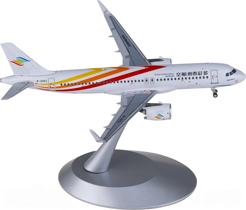 NG Models Colorful Guizhou Airlines Airbus A320neo B-329J 1:400 Diecast Model view 1