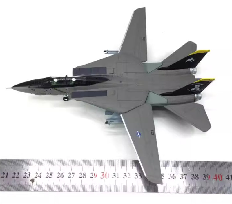 FLOZ F14 Tomcat fighter jet Fine edition dark gray 1:100 Aircraft Pre-built Model