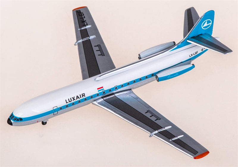 AeroClassics 1:400 Luxair Sud Aviation SE-210 Caravelle LX-LGF Diecast Model view 1