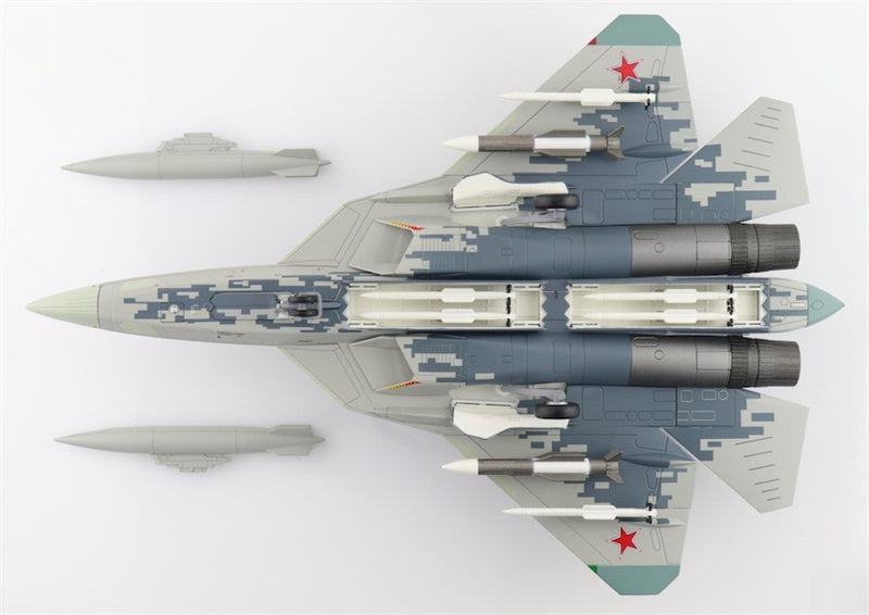 HOBBY MASTER Sukhoi SU57 Stealth Fighter Russian Air Force Zhuhai Air Show 2024 054 (with 2 x R-77 and 2 x R-37 missiles) 1:72 Aircraft Pre-built Model