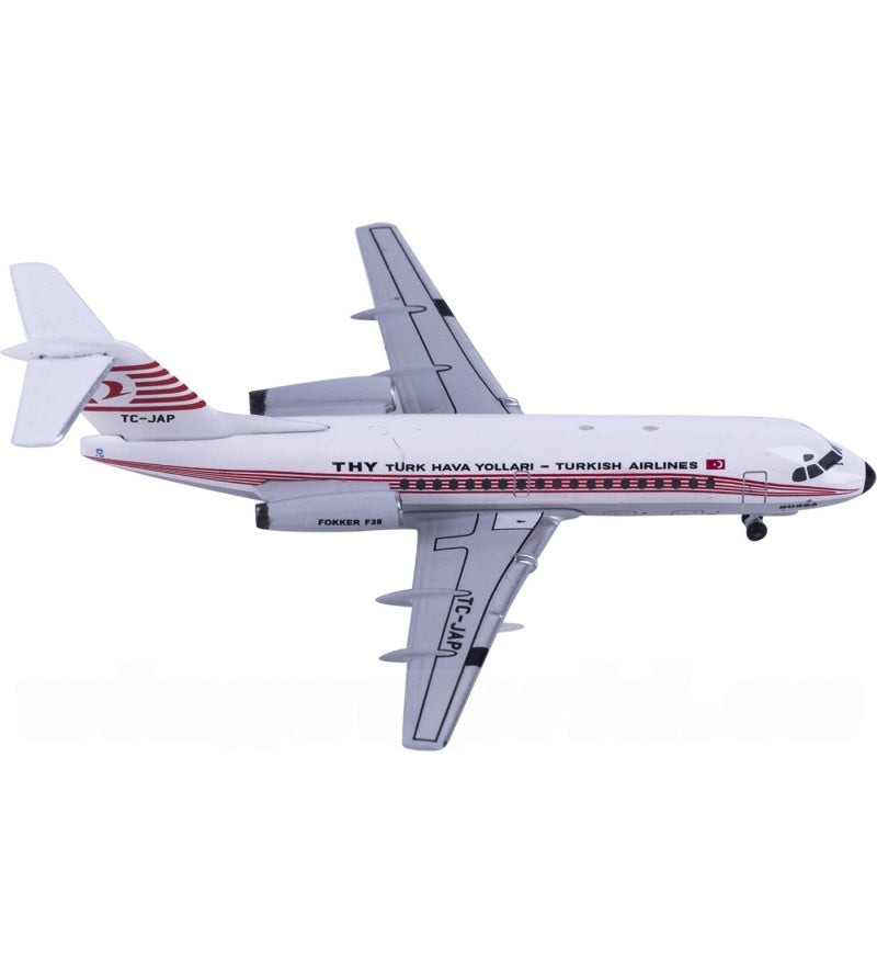 Aeroclassics 1:400 Turkish Airlines Fokker F28 TC-JAP  DIECAST Model