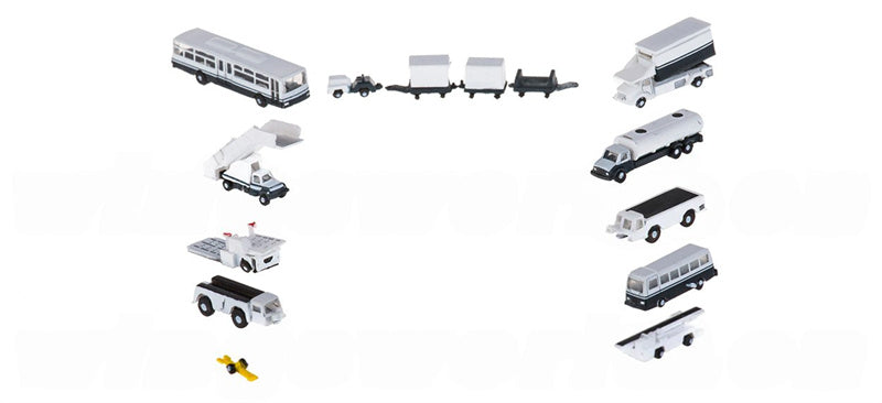 Geminijets 14-piece Airport Ground Vehicle Set 1:400 Accessory Pre-built  Airliner Model Display