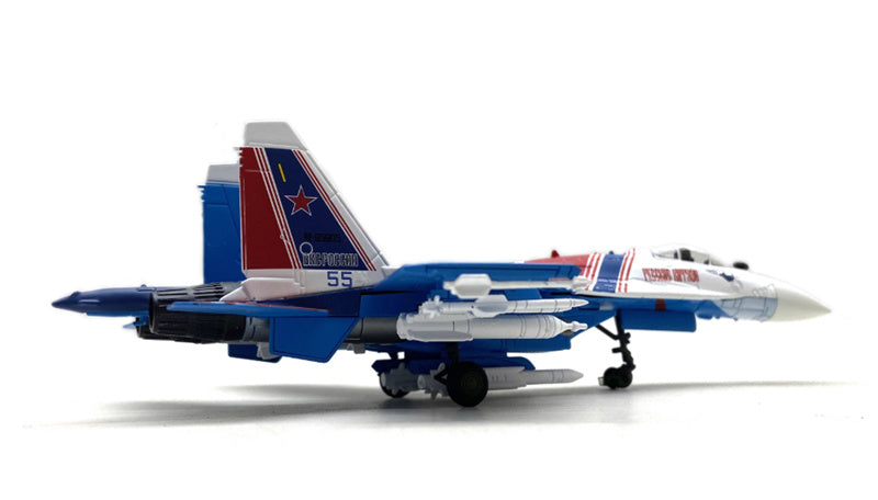 FLOZ Russian Warriors Performance Team Super Flanker SU-35 #55 Performance Aircraft 1:100 Aircraft Pre-built Model