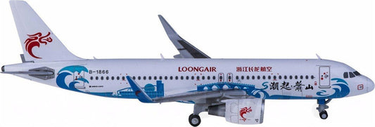 JC Wings Loong Air Airbus A320 B-1866 xiaoshan 1:400 Diecast Model view 1