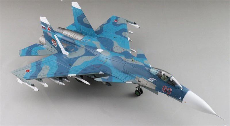 HOBBY MASTER Su33 Flanker D Bort 80 2nd Aviation Squadron 279th shipborne Fighter Aviation Regiment Russian Navy 2005 1:72 Aircraft Pre-built Model