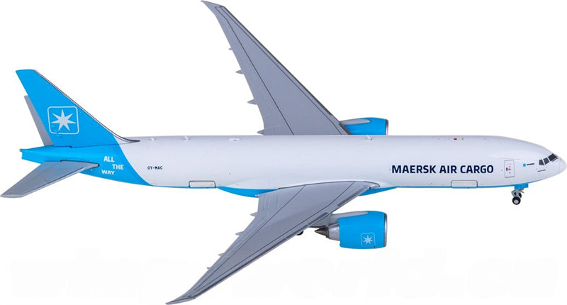 JC Wings 1:400 Maersk Air Cargo Boeing 777-200LRF OY-MAC Diecast Model view 2