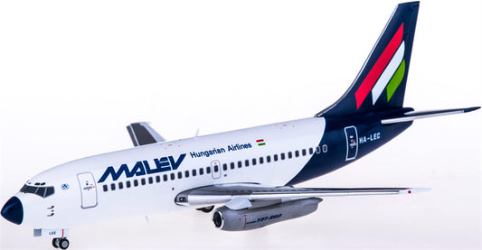 Herpa Malev for Boeing 737-200 HA-LEC 1:200  Aircraft Pre-built  Airliner Model Display