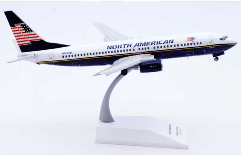 JC Wings 1:200 North American Airlines B737-800 N802NA Flaps down DIECAST Model